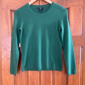 NWT Talbots 100% Cashmere Sweater Green women’s size XS petite